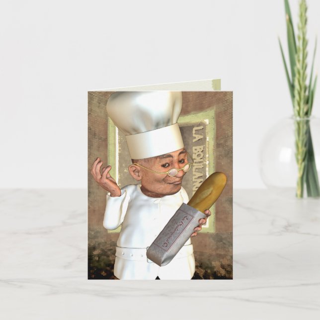 Cartes personnalisées de boulangerie française (Devant)