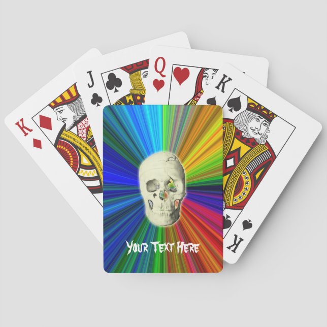 Cartes personnalisées de jeu de spectre et de crân (dos)