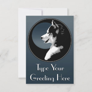 Cartes personnalisées Husky Invitations pour Chien