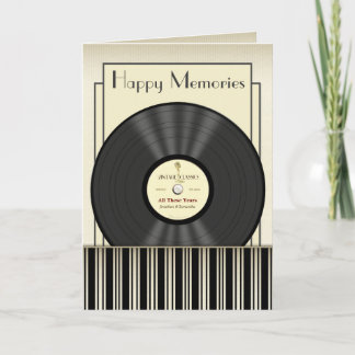 Cartes personnalisées par disque vinyle vintage de
