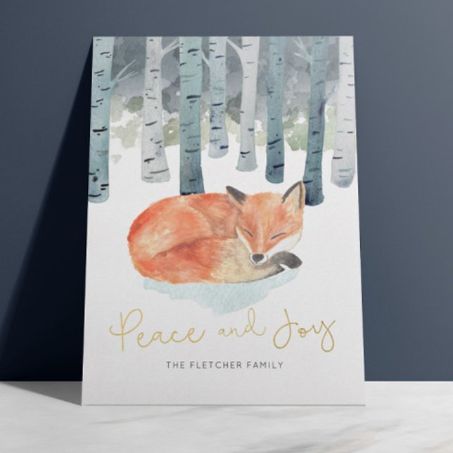 Cartes photo à feuilles d'or pour les fêtes de Fox (Créateur téléchargé)