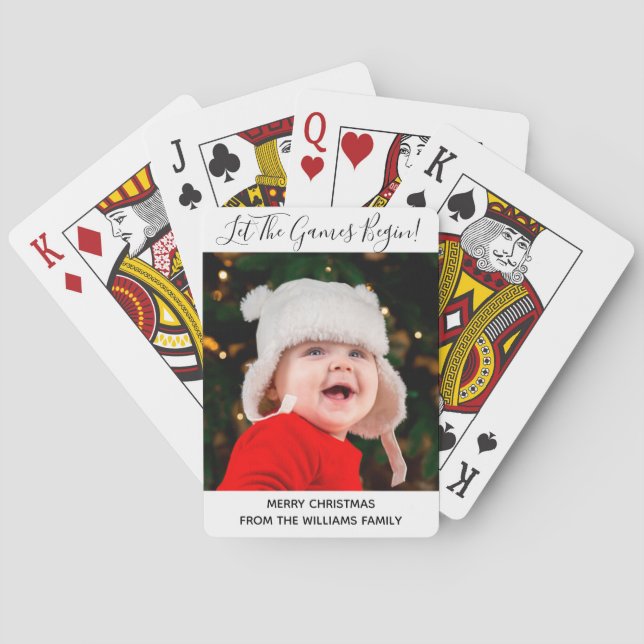Cartes Photo de famille personnalisée Jeu de fête de Noël (dos)