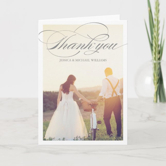 Cartes photo de remerciement | Mariage (Devant)