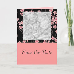 Cartes photo Fleurs de cerisier sur fond noir