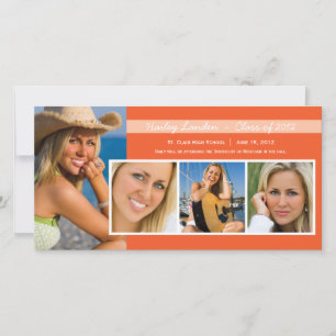 Cartes photos de Faire-part Orange