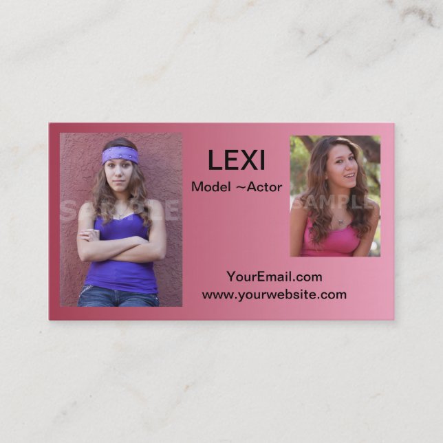 Cartes photos de Headshots de cartes de visite (Devant)