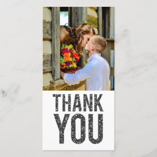 Cartes photos de Merci de Parties scintillant blan