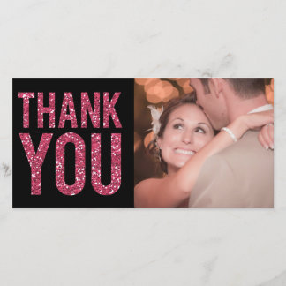 Cartes photos de Merci de Parties scintillant noir