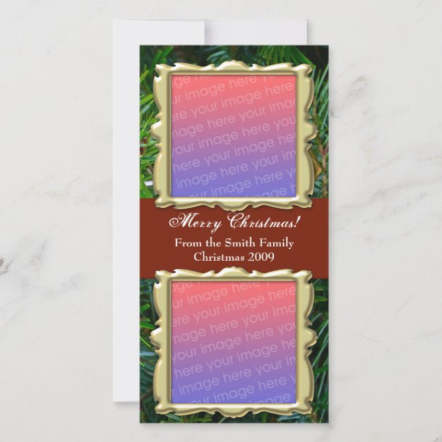 Cartes photos de Noël traditionnelles - 2 photos (Devant)