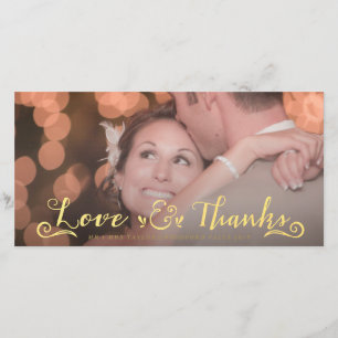 Cartes photos de recouvrement de Merci d'or de