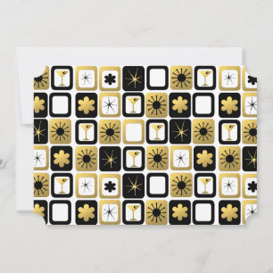 Cartes photos d'or rétro glamour