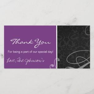 Cartes photos vintages noirs pourpres de Merci de