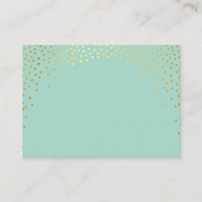 CARTES PLACE mini spot confetti or menthe (Devant)