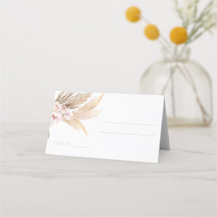 Cartes Place Pampas herbe boho