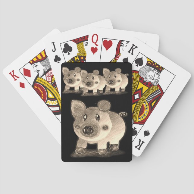 Cartes Plaque de carte de jeu de porc (dos)