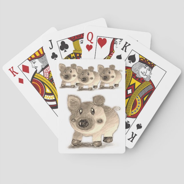 Cartes Plaque de carte de jeu de porc (dos)