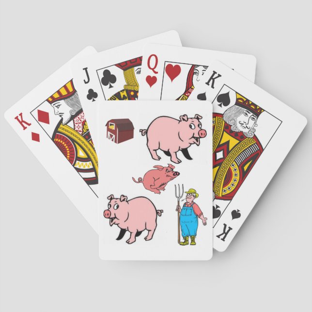 Cartes Plaque de carte de jeu de porc (dos)