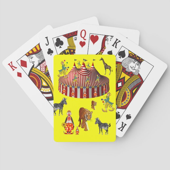Cartes Plateau de carte de jeu de cirque (dos)
