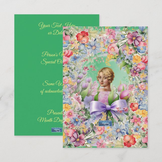 Cartes Plates 1 L-Vert(CameoGarden)RFPMDesigns©️20 (Devant / Derrière)