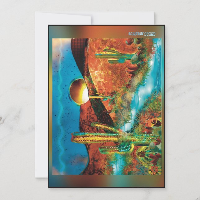 Cartes plates 5x7 Caynons colorés eaux calmes (Devant)