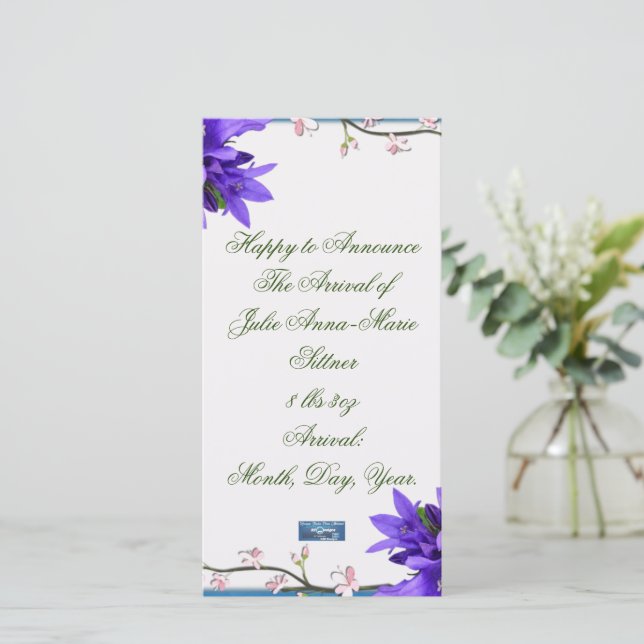 Cartes plates 8 (PurpleBlossoms) RFPMDesigns  2024 (Debout devant)