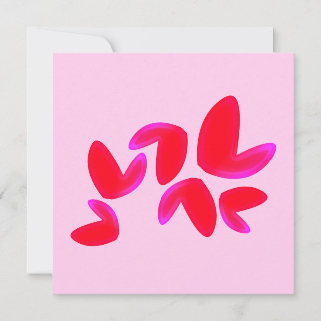 Cartes plates avec cœurs (Devant)