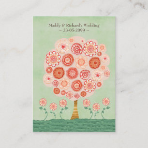 Cartes plates d'arbre de rêve de mandarine de