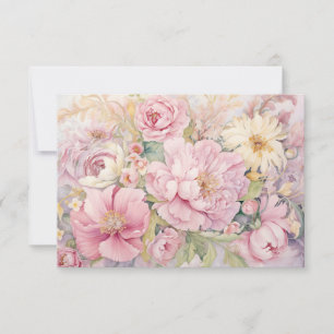 Cartes plates de pivoines roses
