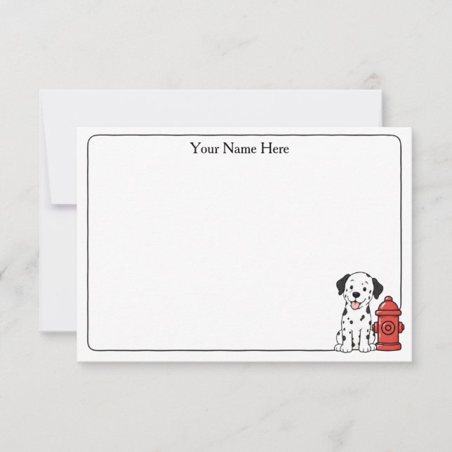 Cartes plates illustrées de Chiens Mignons & Borne (Devant)