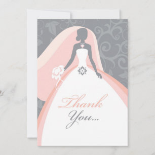 Cartes plates Merci Fête des mariées