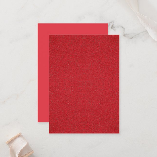 Cartes plates personnalisables rouge bicolore (Devant/Arrière en situation)