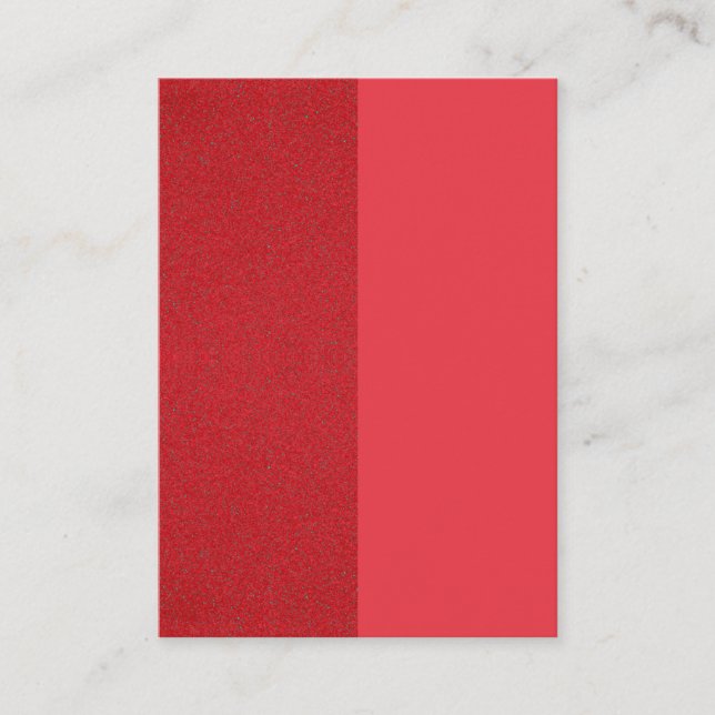 Cartes plates personnalisables rouge bicolore (Devant)