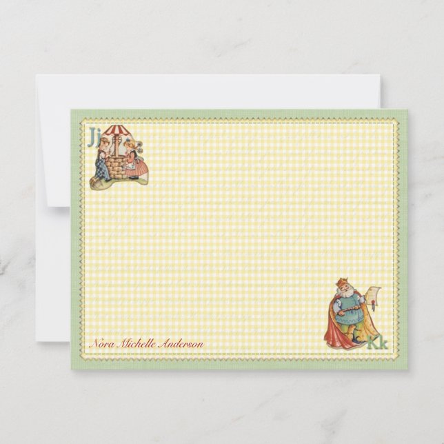 Cartes plates personnalisées de comptines (Devant)