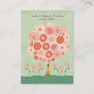 Cartes plates RSVP Mariage Tangerine Dream Tree