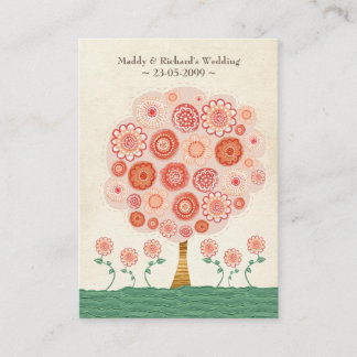 Cartes plates RSVP Mariage Tangerine Dream Tree