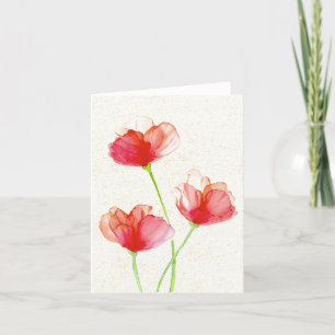 Cartes pliées Coquelicots rouges