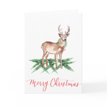 Cartes pliées de cerfs de Noël