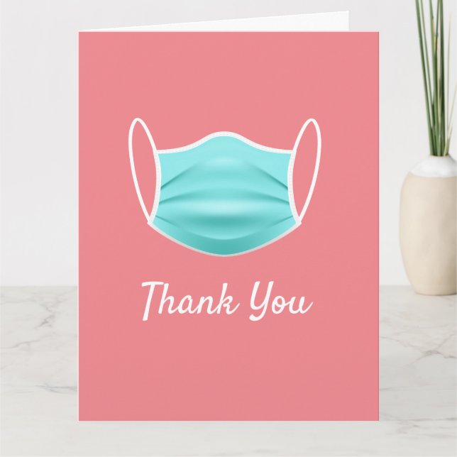 Cartes pliées du Merci de masque Coronavirus moder (Devant)