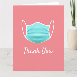 Cartes pliées du Merci de masque Coronavirus moder