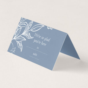 Cartes pliées élégantes de mariage au lys bleu pou