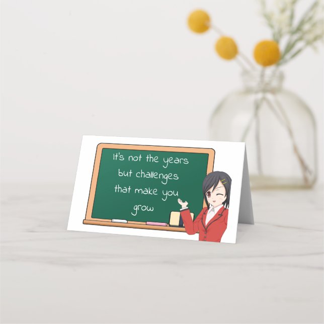 Cartes pliées personnalisées avec devis de sagesse (Devant)