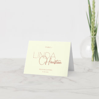 Cartes pliées pour invités
