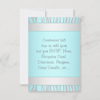 Cartes polyvalentes RSVP Zèbre bleu sarcelle