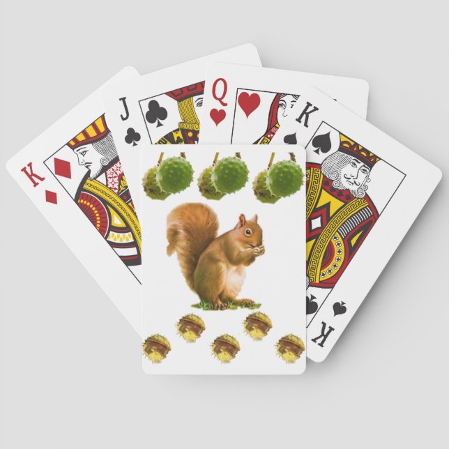 Cartes Pont carte de jeu d'écureuil (dos)