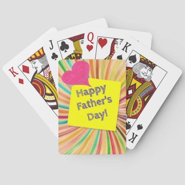Cartes Pont de carte de jeu fête des pères (dos)