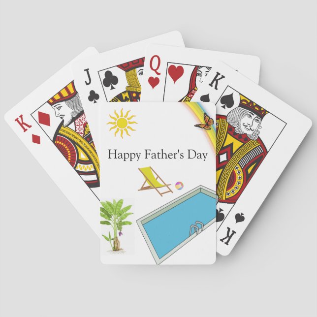 Cartes Pont de carte de jeu fête des pères (dos)