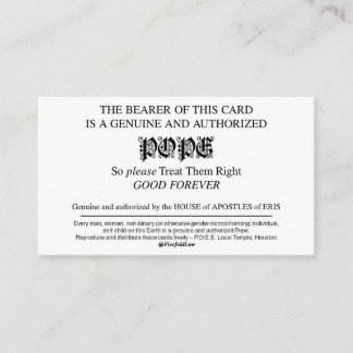 Cartes Pope Discordia