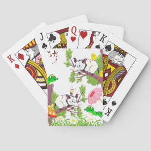 Cartes Possum Chicks Frog Floral Jeu de carte Deck