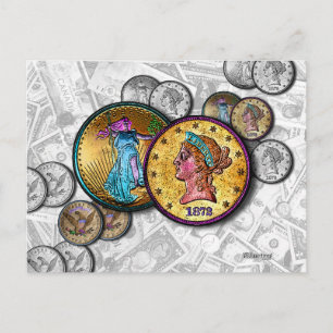 CARTES POST - Big Coin Pop Art