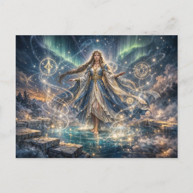 Cartes postale de fantaisie Sorcière Céleste (Devant)